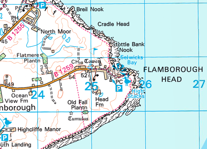 Flamborough OS map