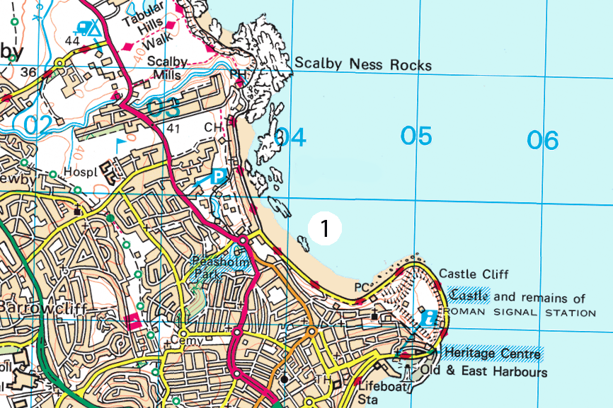 Scarborough OS Map