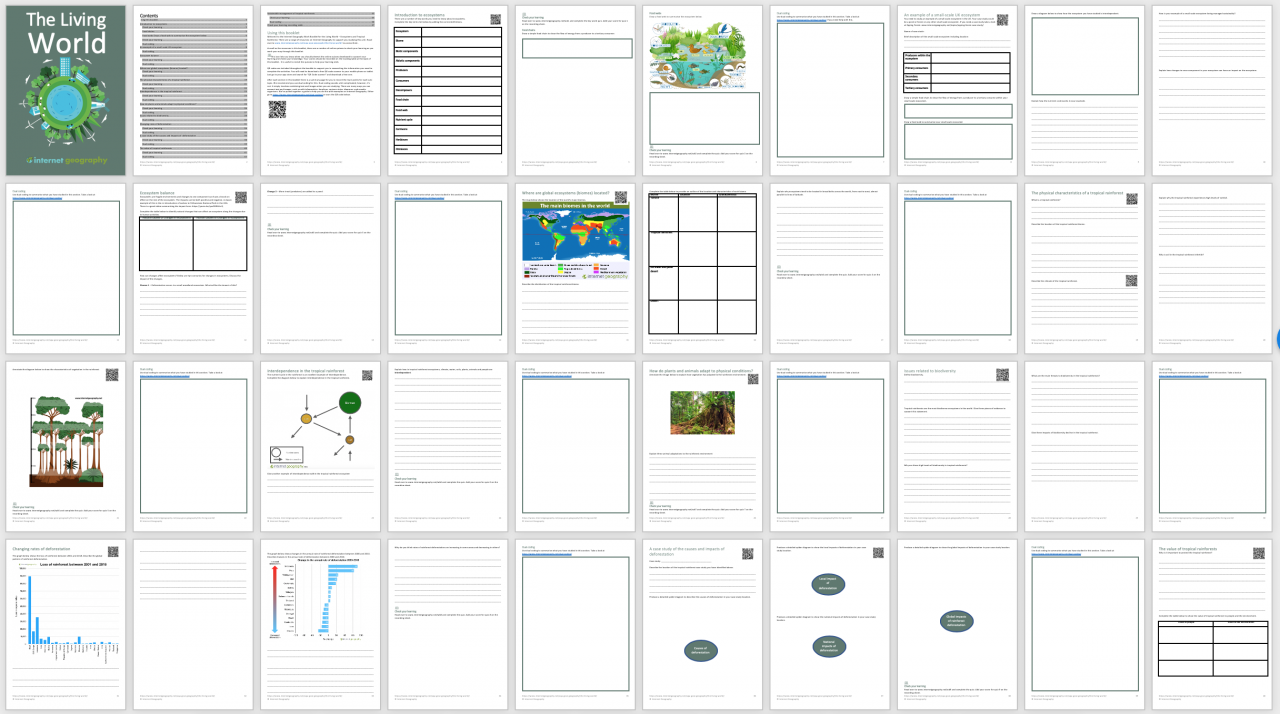 AQA GCSE Geography The Living World Work Booklet Geography