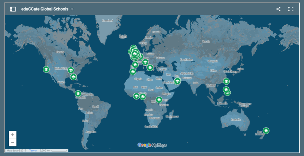 UN Climate Change Accredited Teachers Map