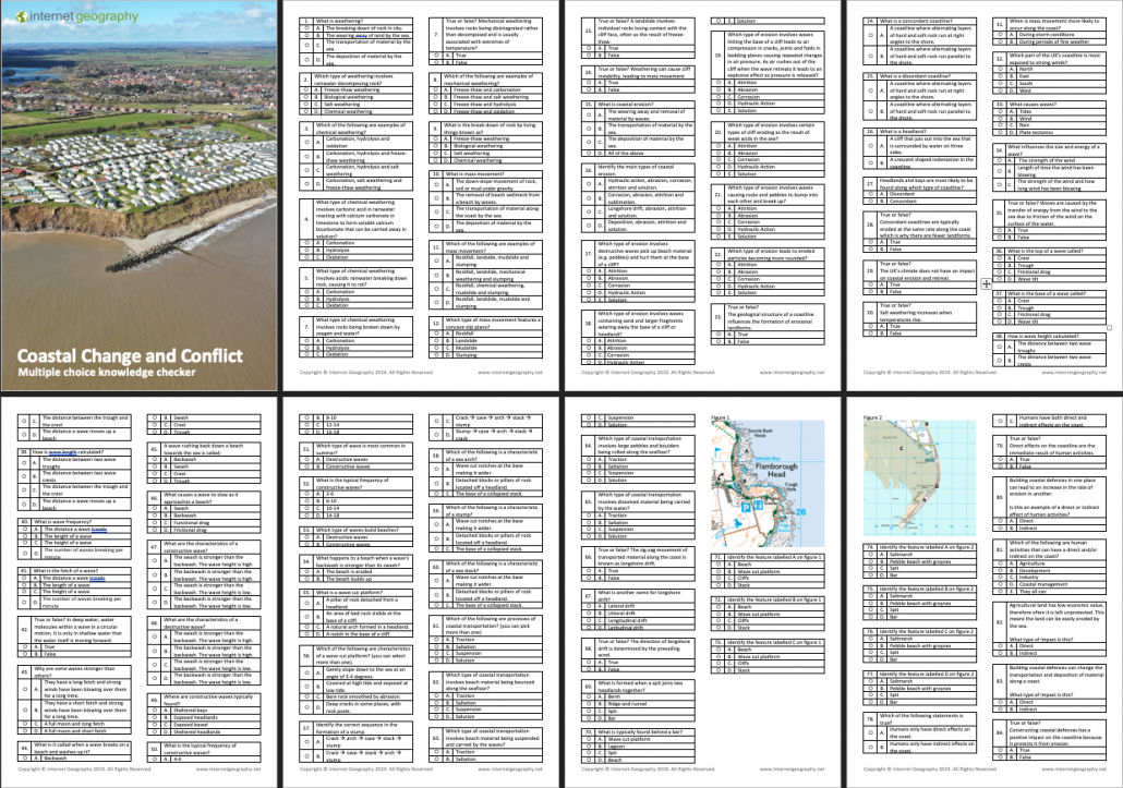 Edexcel B Coastal Change and Conflict Multiple Choice Booklet