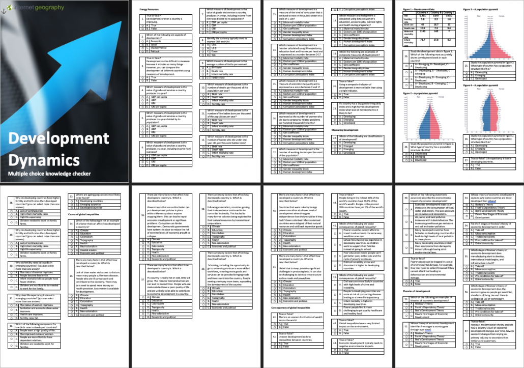 Development Dynamics Edexcel B Multiple Choice Booklet