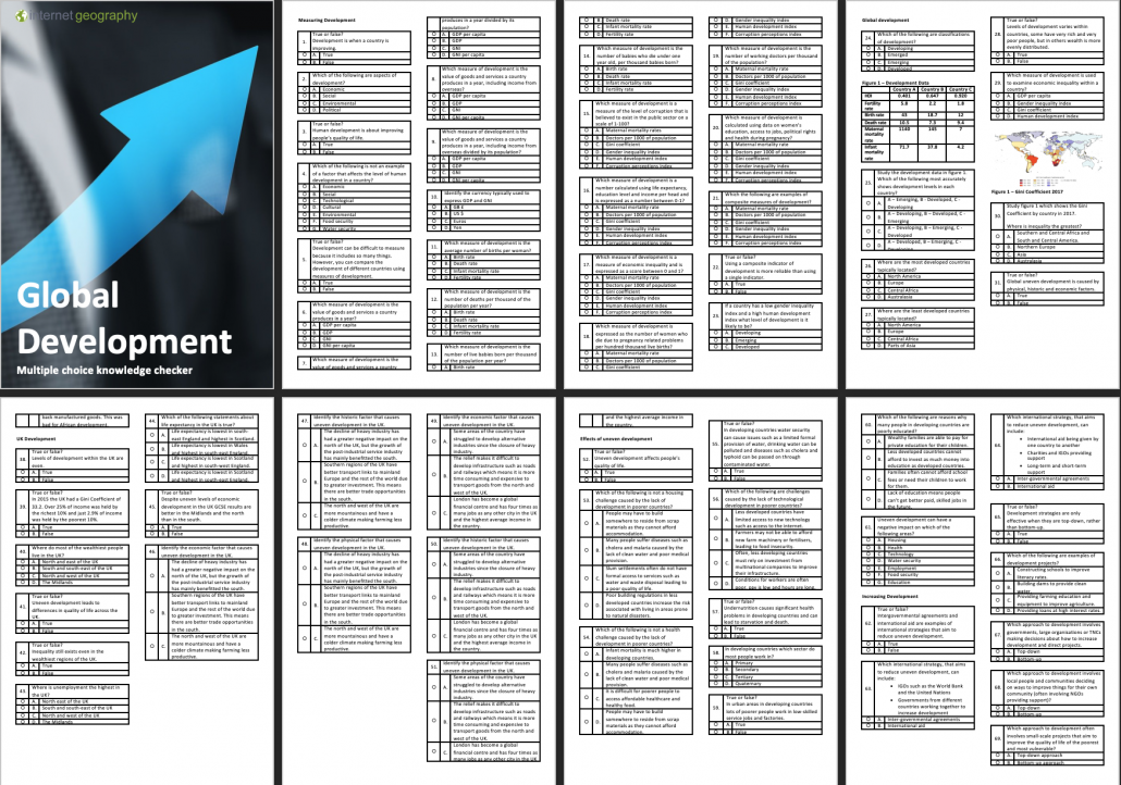 Exdecel A Global Development Multiple Choice Booklet