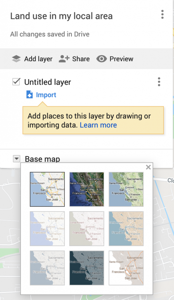 Choosing a base map