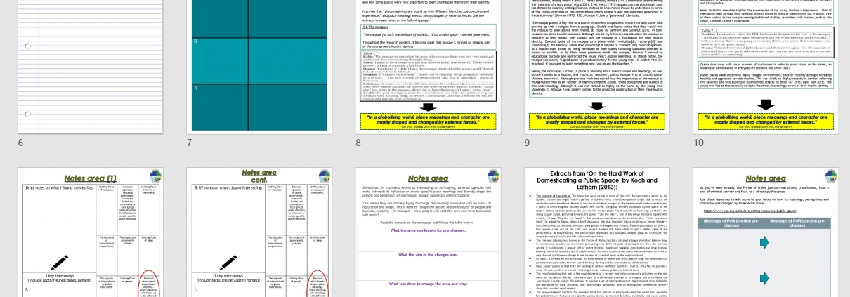 Changing Places Y11 Transition Pack