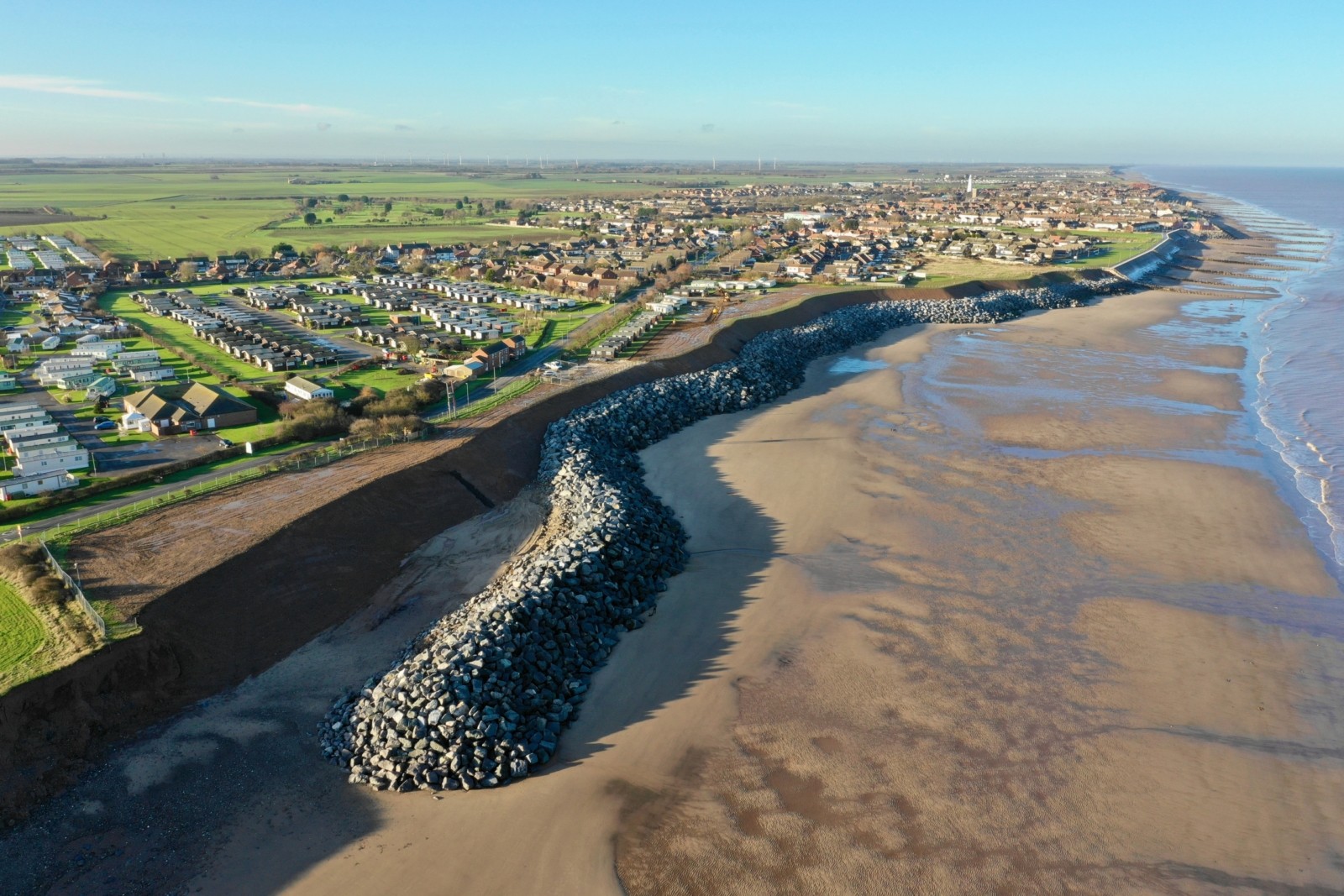 Completed coastal defences at Withernsea