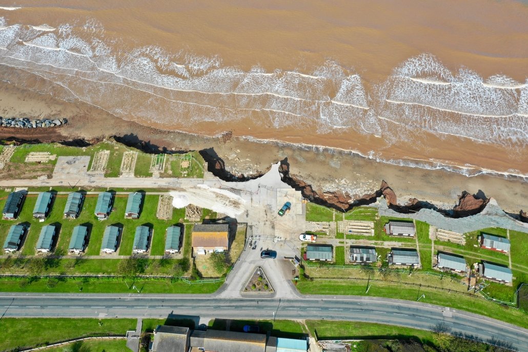 Erosion at Golden Sands Holiday Park