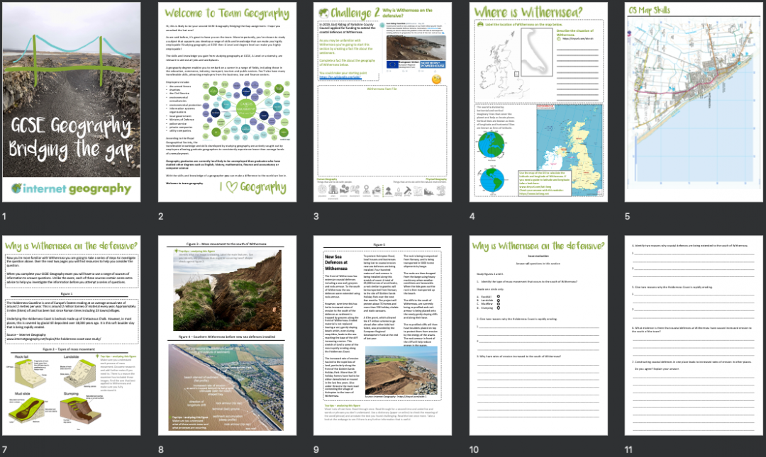 Bridging the Gap in Geography Geography