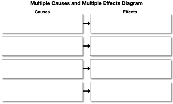Multiple causes and multiple effects diagram