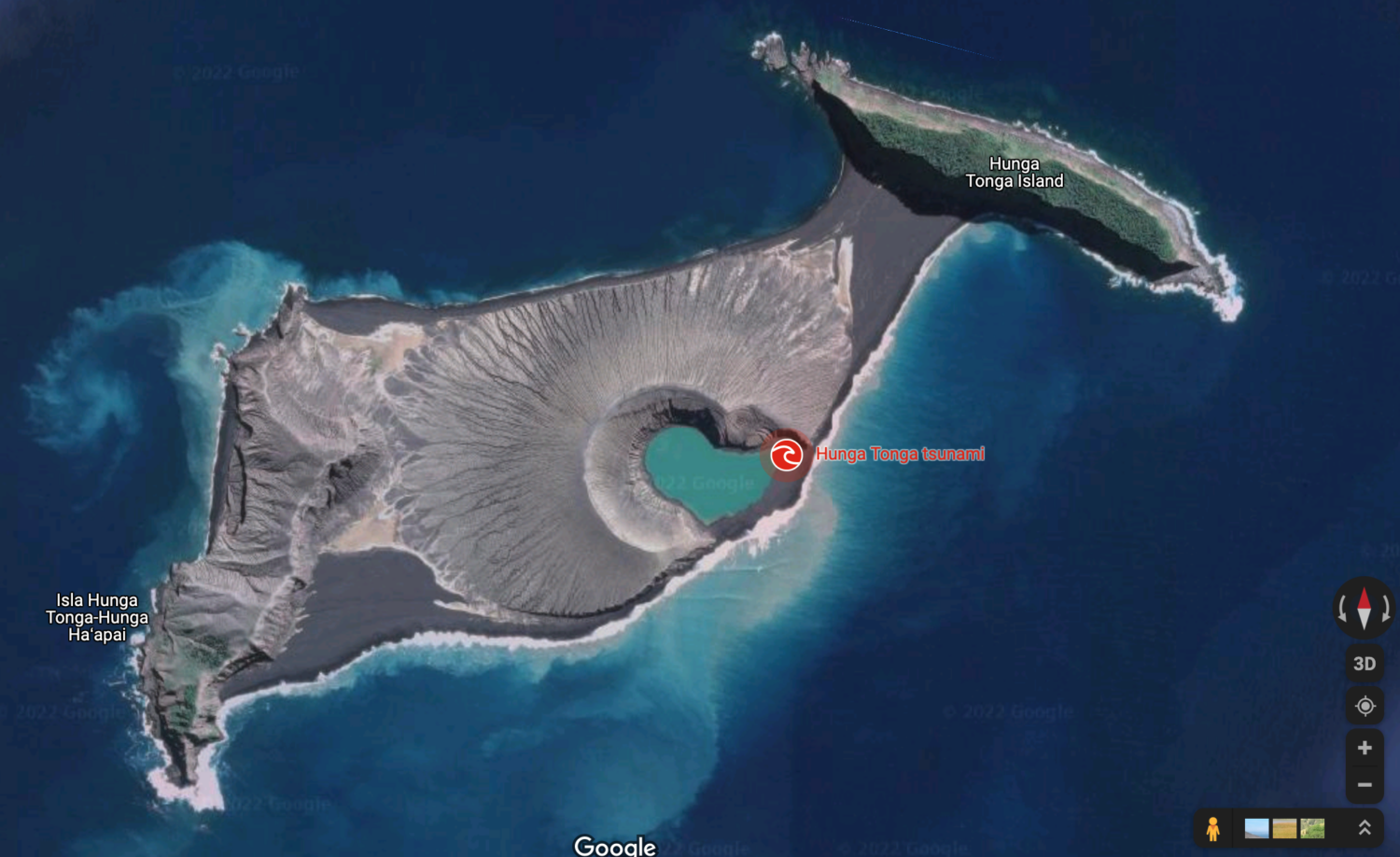 Tonga Volcano Geography