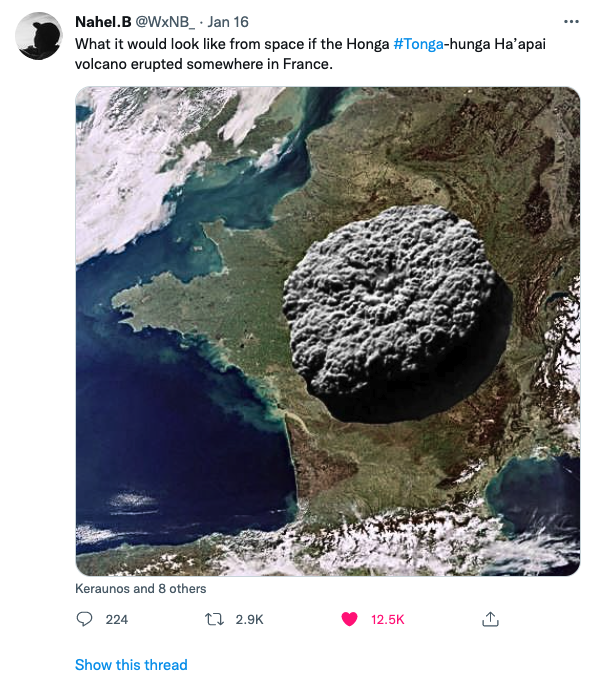 The scale of the eruption of Hunga Tonga-Hunga Ha’apai volcano