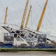 O2 Arena damaged by Storm Eunice