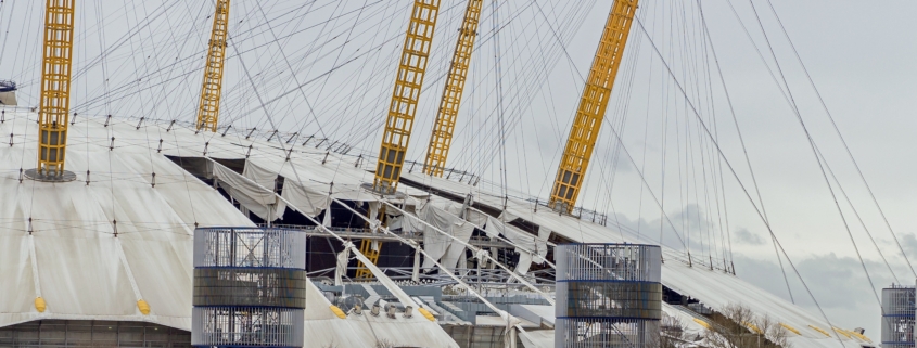 O2 Arena damaged by Storm Eunice