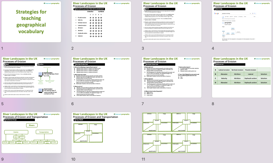 Strategies for teaching geographical vocabulary Geography