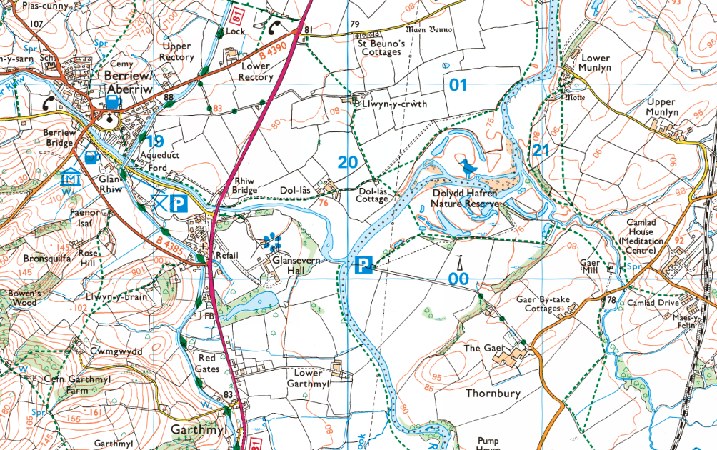 Meanders at the Dolydd Hafren Nature Reserve