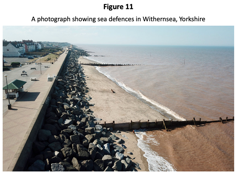 Figure 11 A photograph showing sea defences in Withernsea Yorkshire