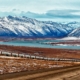 A road and oil pipeline on Alaska's North Slope