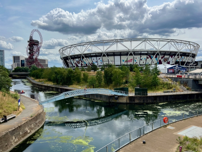 The ArcelorMittal Orbit and London Stadium