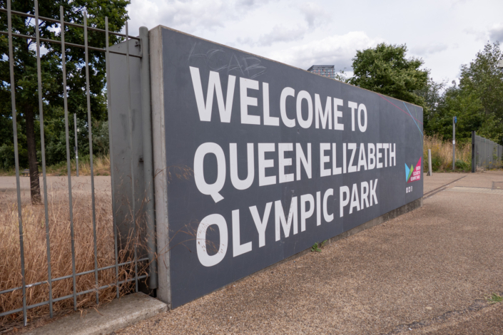 The Queen Elizabeth Olmypic Park sign