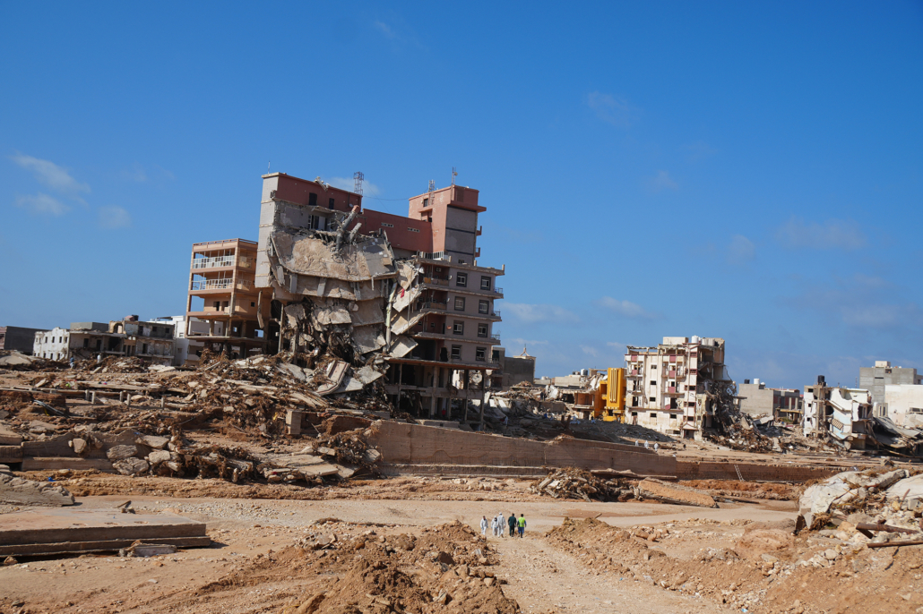 Widespread devastation caused by flooding in Derna