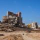 Wide-spread devastation caused by flooding in Derna