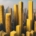 AI generated image of a city showing tall buildings made from sponge