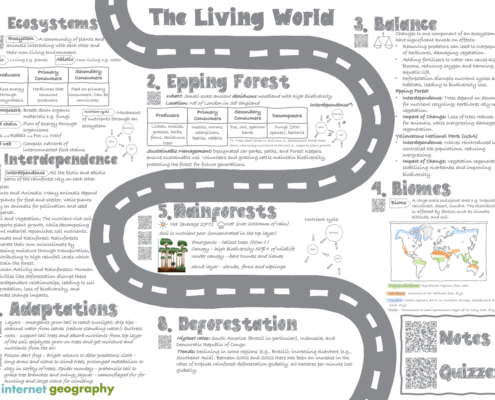GCSE Geography Summary Knowledge Organiser - The Living World inc Hot Deserts