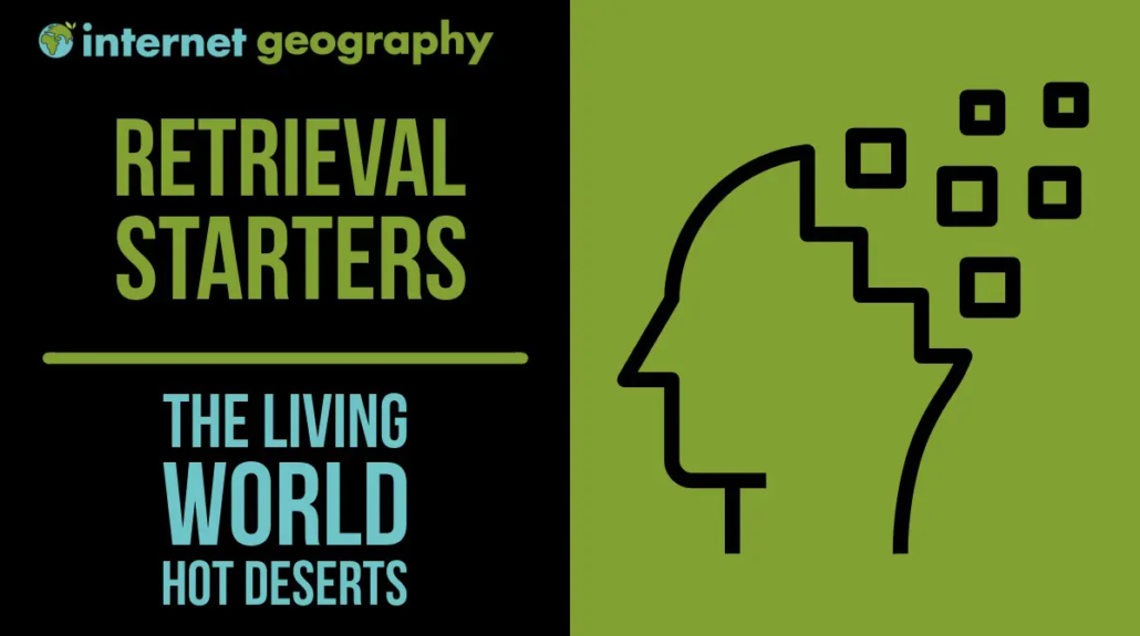 Retrieval Starters - AQA The Living World - Hot Deserts