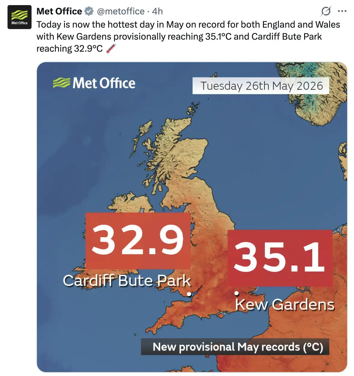Met Office Announcement May 2026