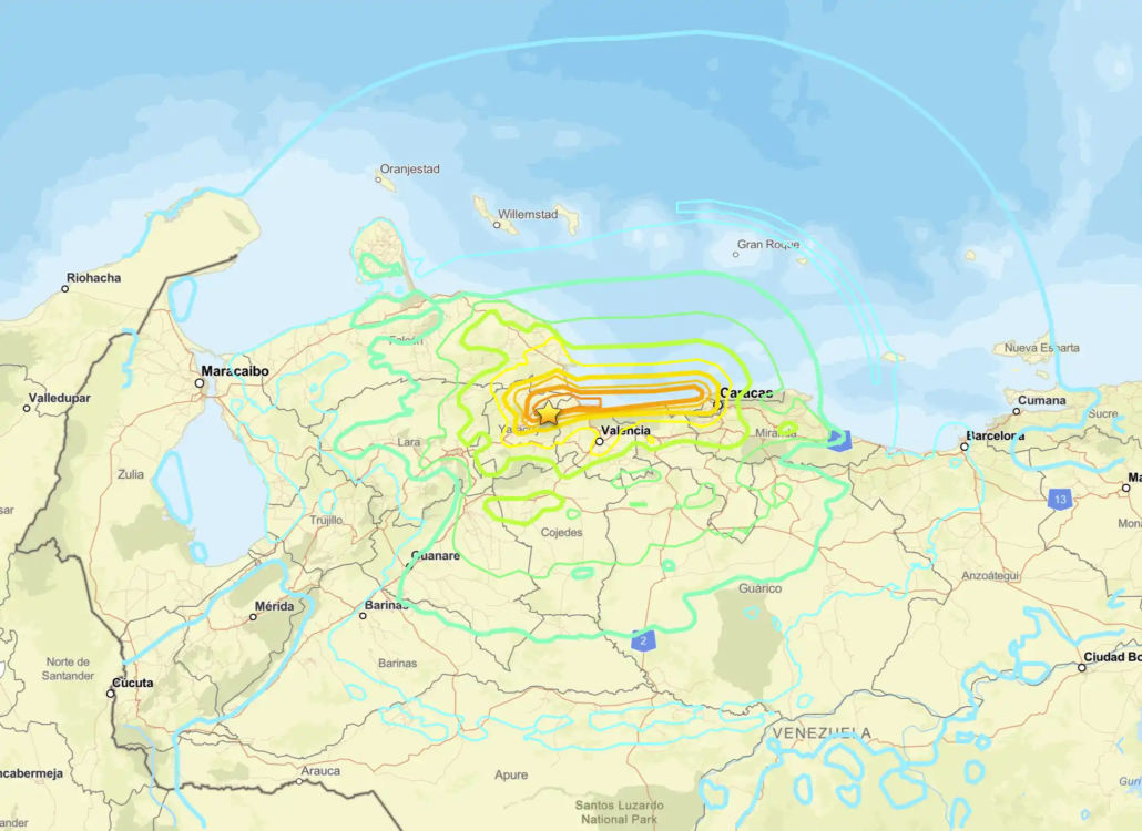 Interactive map showing the second earthquake event in the doublet