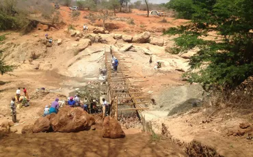 A sand dam in Keyna