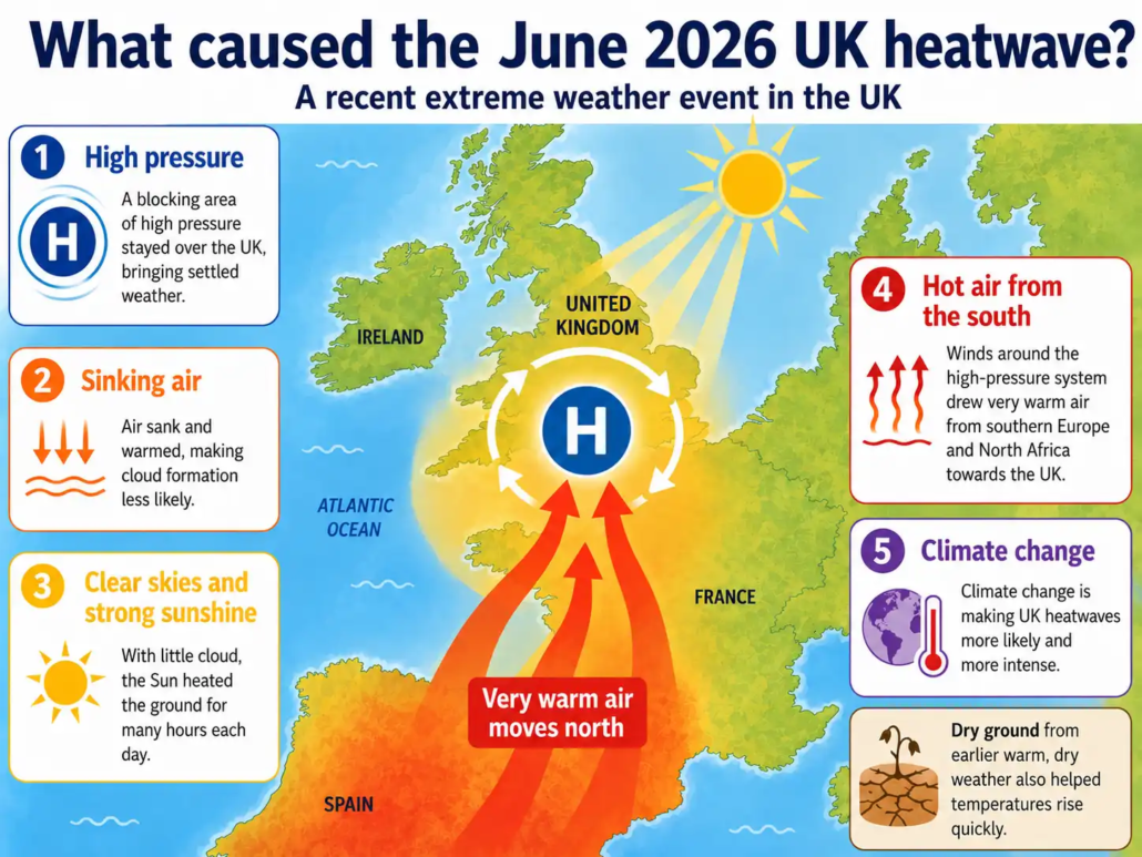 June 2026 heatwave map