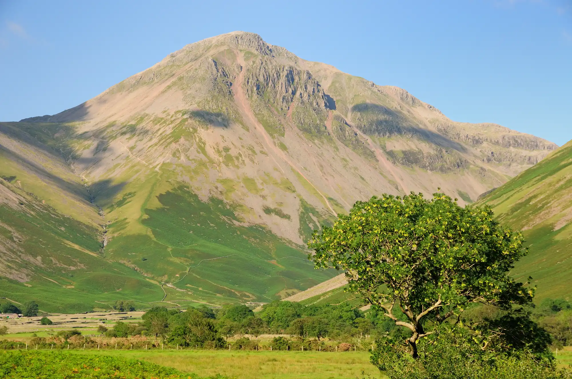 Great Gable, a pyramidal peak in the Lake District