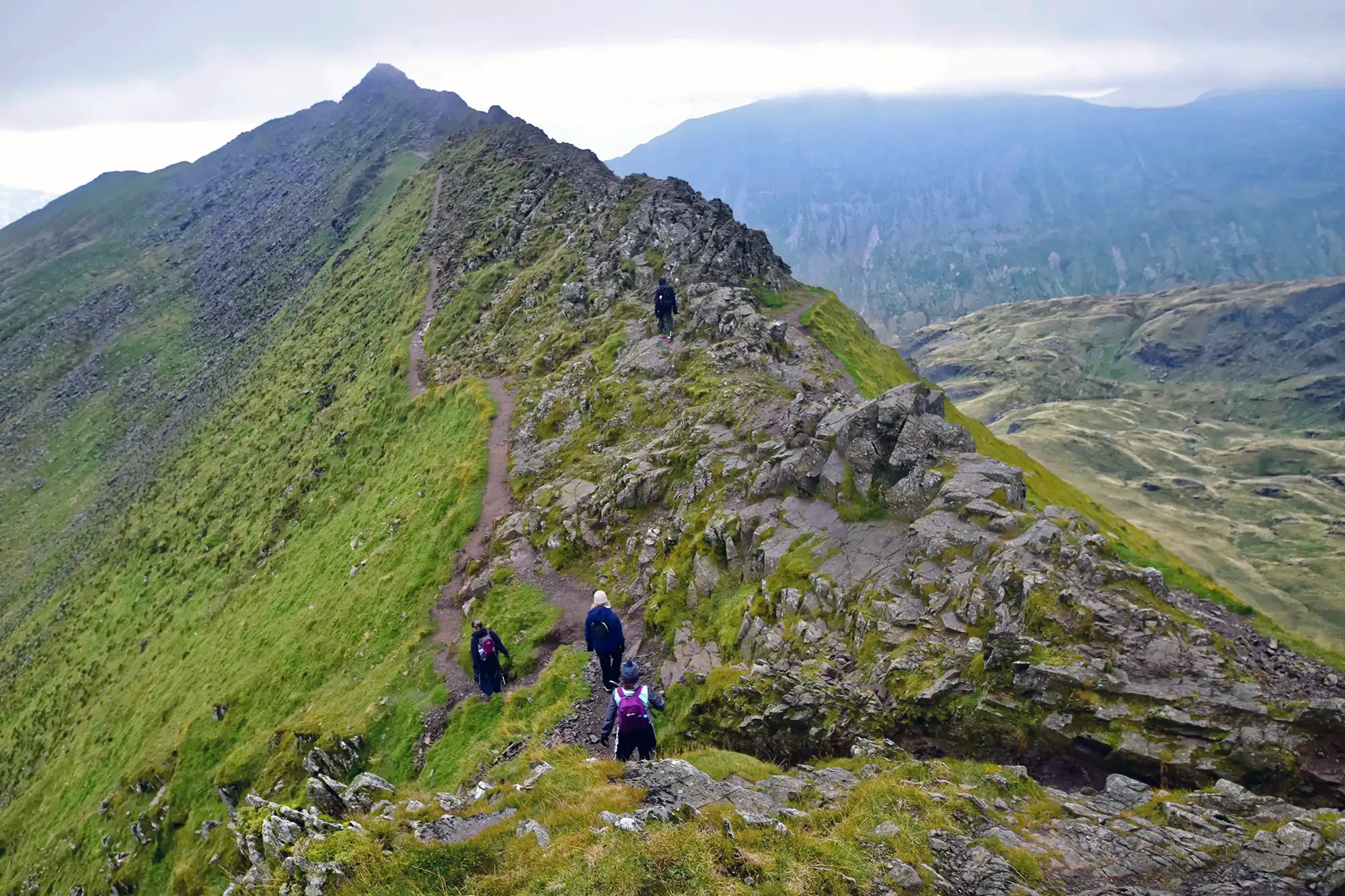 Striding Edge, an arête in the Lake District