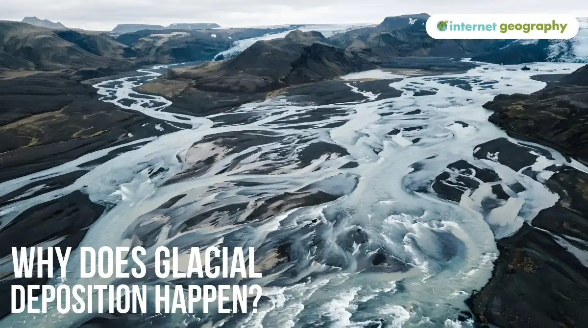 Why does glacial deposition happen?