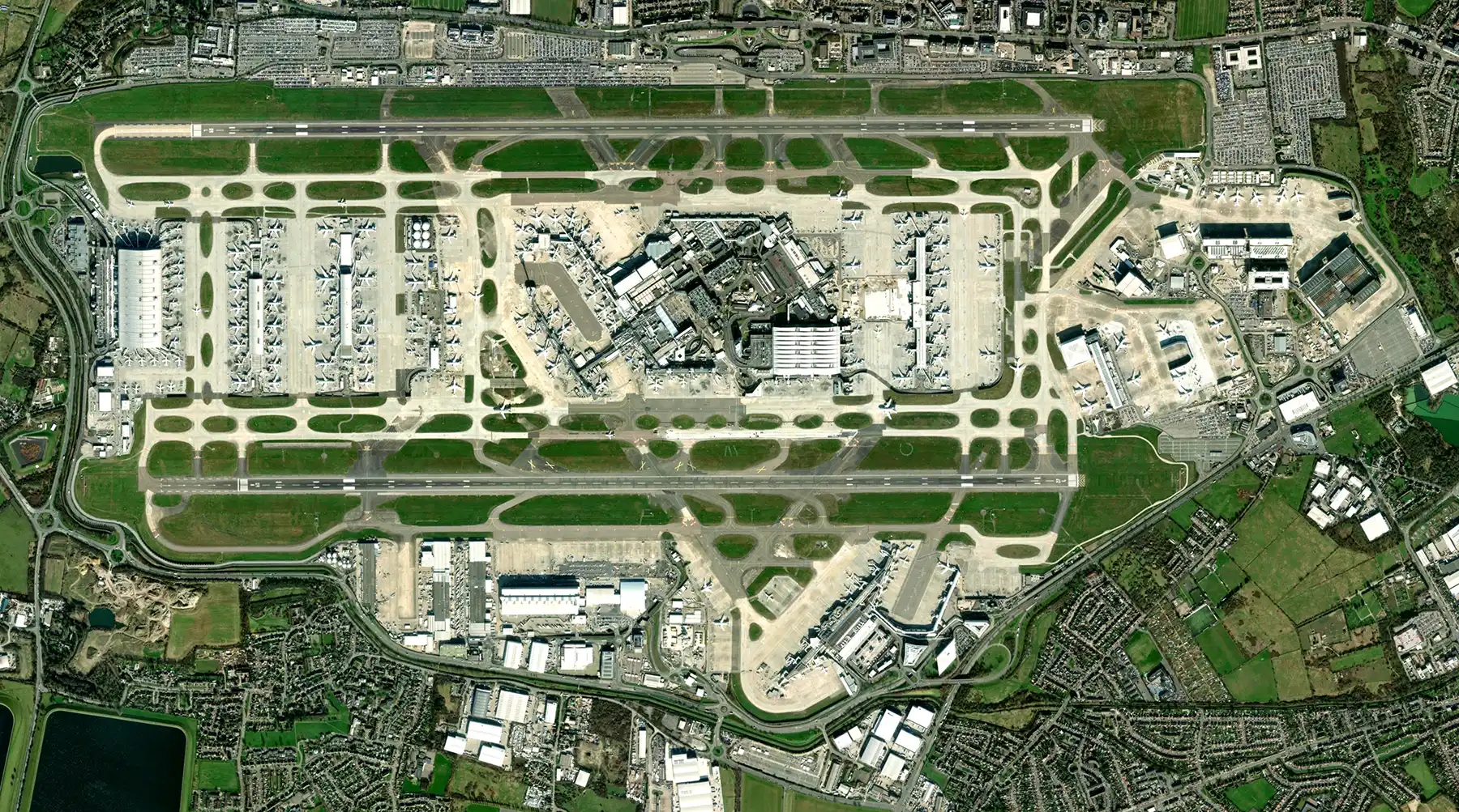 Heathrow airport from above